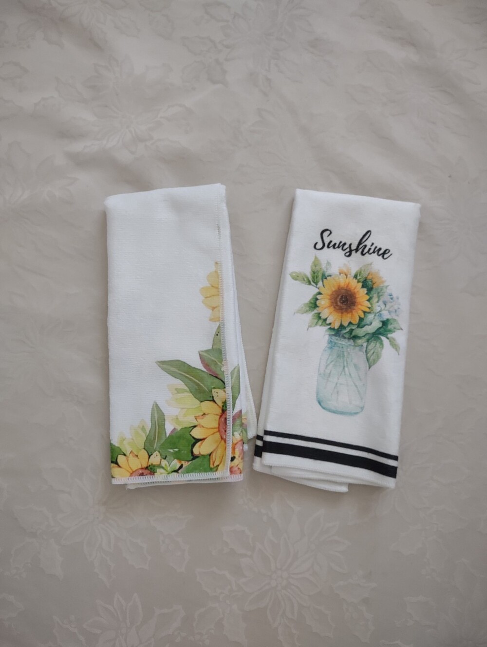 Art Sun Flower Watercolor Dish Towels Bathroom Kitchen Tea Towel